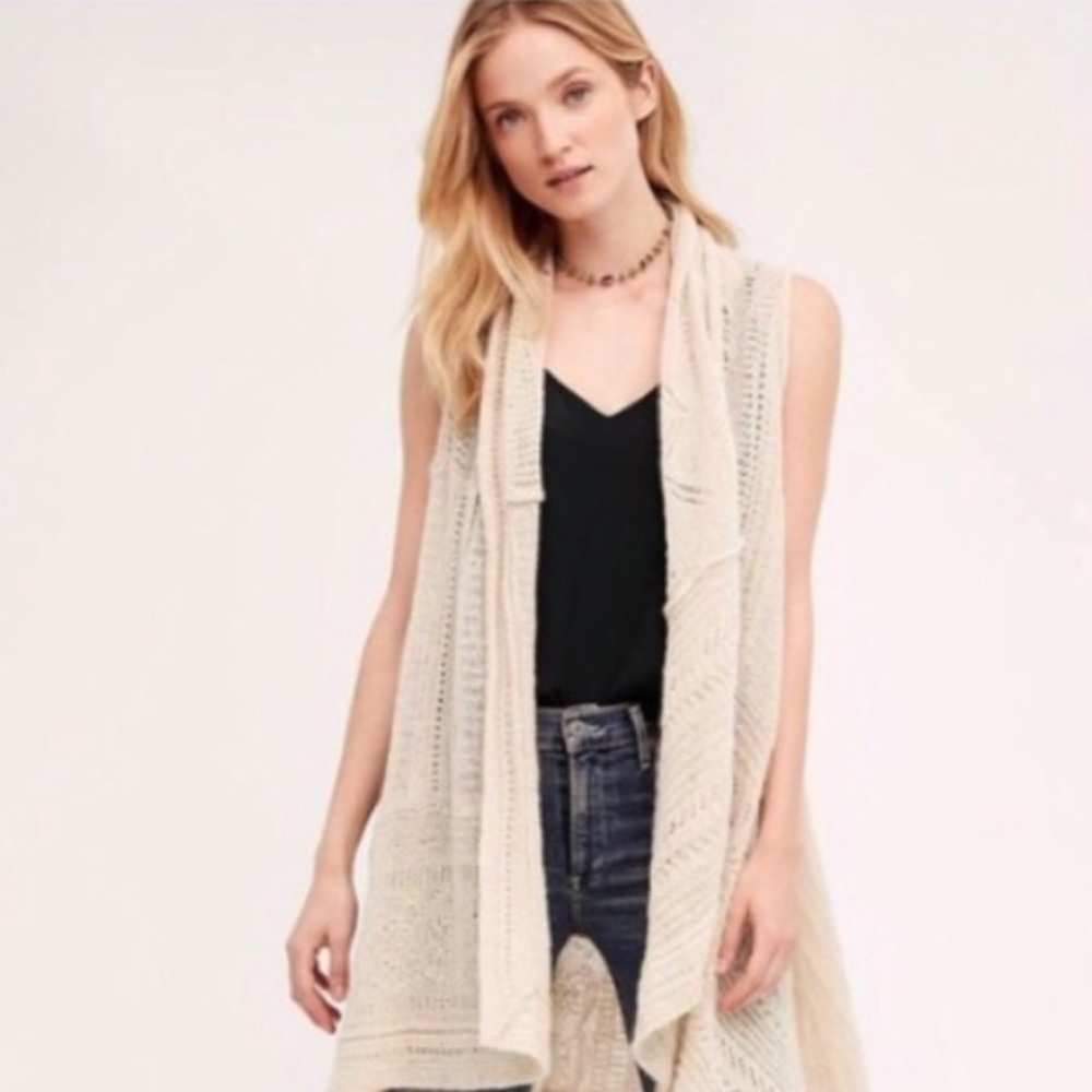 Anthro Angels of the North Lua Pointelle Vest